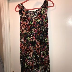 Multi colored animal print tank top